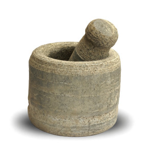 Traditional Stone Mortar & Pestle – 2 Inches Width